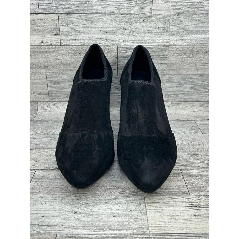 ECCO Shape 75 Black Suede‎ Pointed Toe Ankle Boots Women Sz EU 40 US 9-9.5